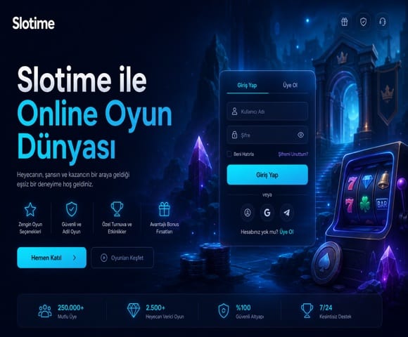 Slotime Online Oyun Platformu Ana Görsel